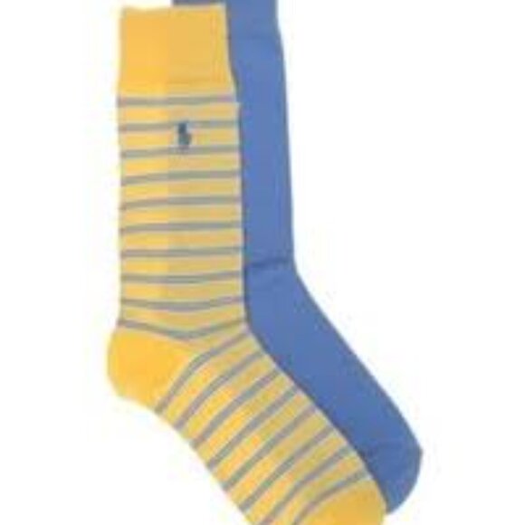 Polo Ralph Lauren Oxford Striped Crew Socks 2-Pack - Picture 2 of 3